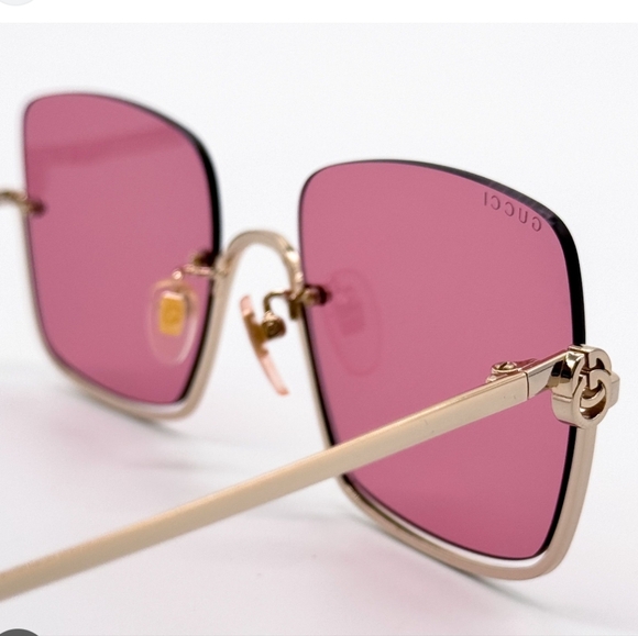 Gucci Gold Pink  GG1279s 003 Pink Woman Sunglasses - Picture 11 of 13